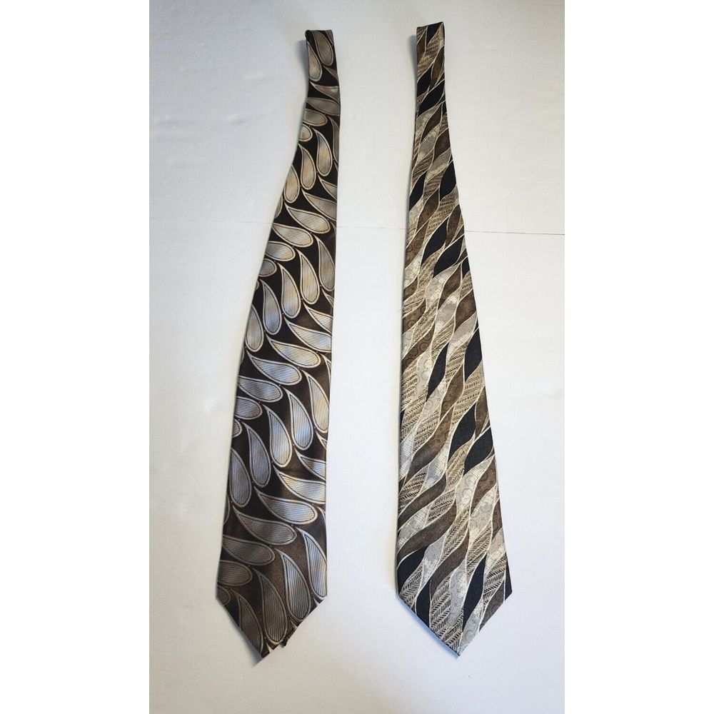 Pierre Cardin Silk & Porta Rossa Polyester Men's Lot of‎ 2 Ties